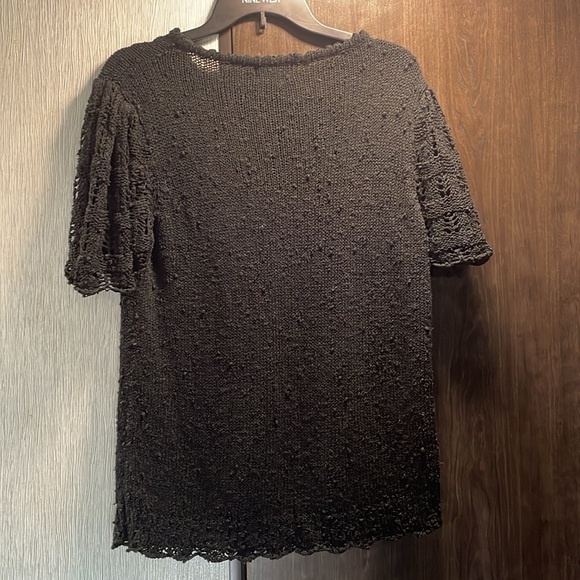 Leroy knitted short sleeve sweater, black, XL, 100% Acrylic - Picture 5 of 5